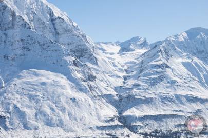 Spirit Mountain rising off the left side of the image. Looking at the northwest face.