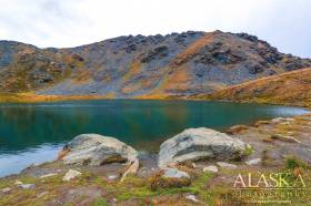 Summit Lake just on the back side of Hatcher Pass.