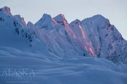 Looking at the books from the back side of Thompson Pass.