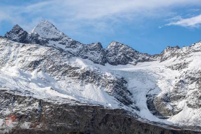 Sapphire rises up above Twentyseven Mile Glacier.