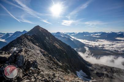 Looking east down the ridge to the summit of West Peak.