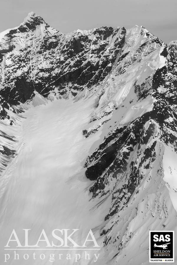 Looking east up the west face of Avalanche Spire.