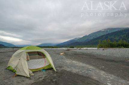 Camping along the Lowe River.