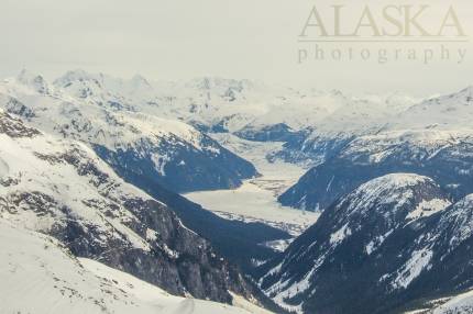 Looking south towards Meade Glacier from behind the mountain hosting Schubee Glacier.