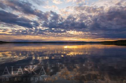 An amazing sunset on Quartz Lake.