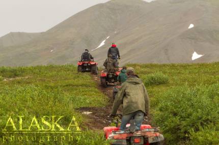 People taking their ATV's out for a ride on the hill next (south) to The Hoodoos.