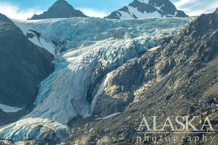 Looking at Twentyseven Mile Glacier while hiking up to it.